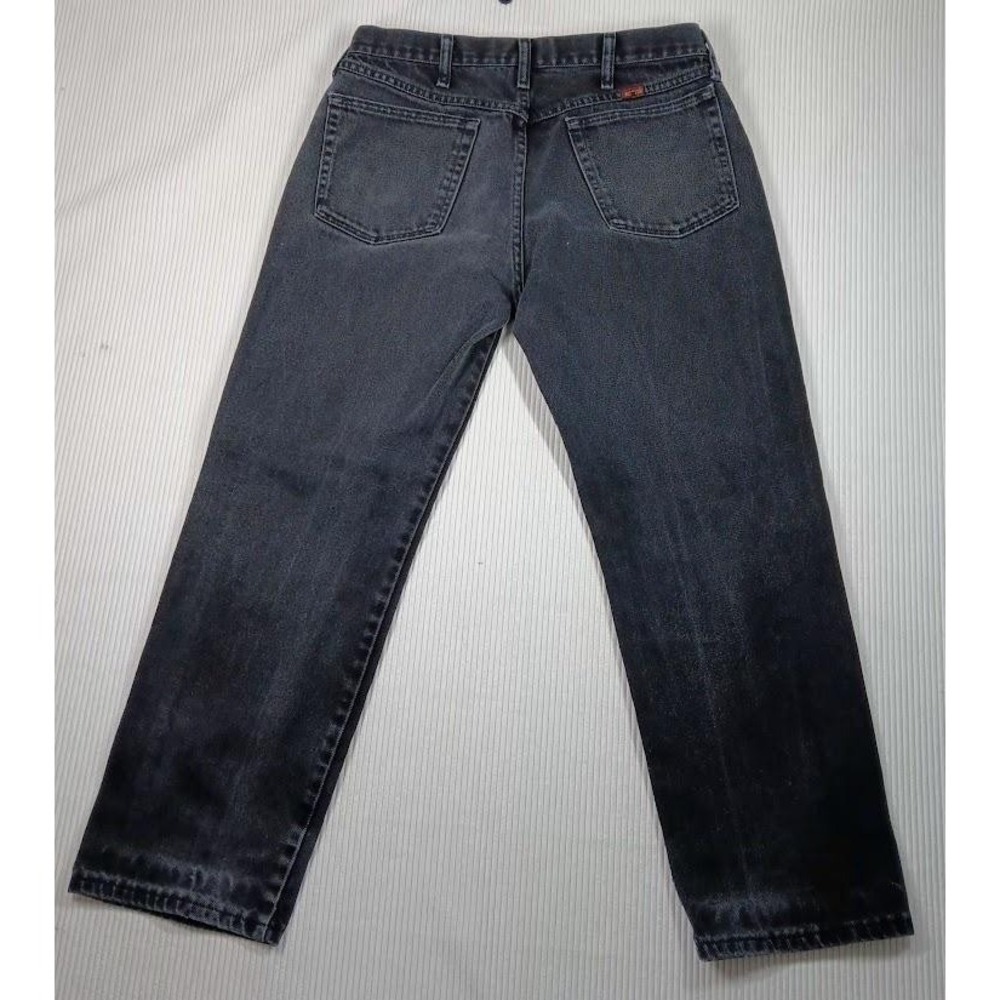 Rustler Jeans Mens 33x29 Gray Charcoal Wash Regular Fit Straight Leg Denim Pants - Picture 3 of 9